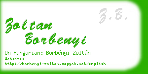 zoltan borbenyi business card